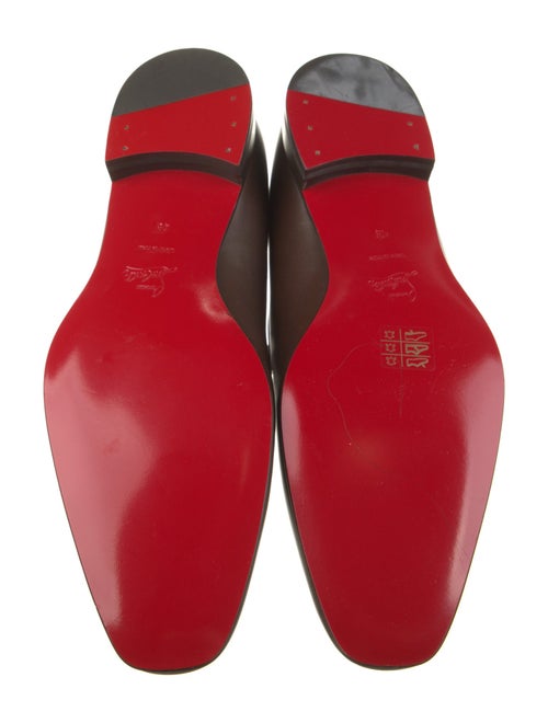 Christian Louboutin Leather Grosgrain Trim Loafers
