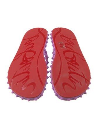 Christian Louboutin Spike Accents Rubber Flip Flops