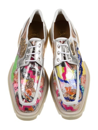 Christian Louboutin PVC Floral Print Derby Shoes