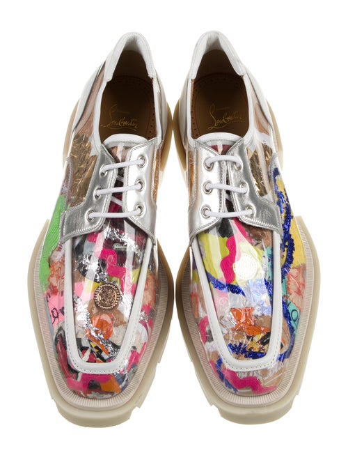 Christian Louboutin PVC Floral Print Derby Shoes