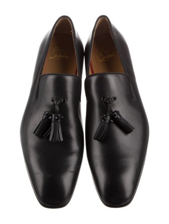Christian Louboutin Leather Tassel Accents Loafers