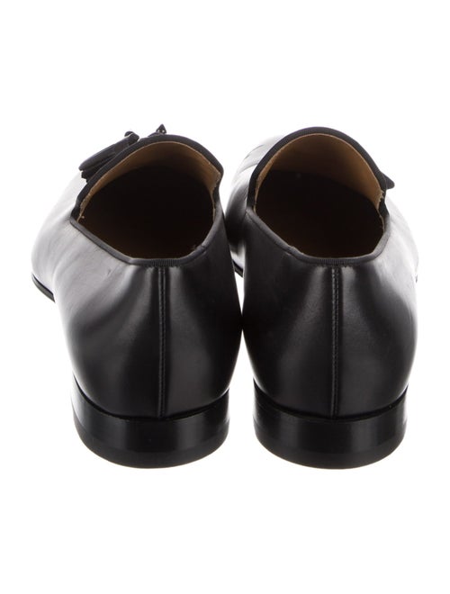 Christian Louboutin Leather Tassel Accents Loafers