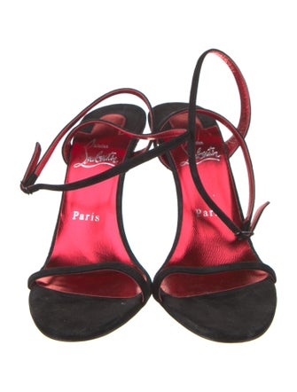 Christian Louboutin Suede Printed Sandals
