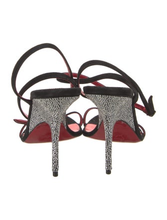 Christian Louboutin Suede Printed Sandals