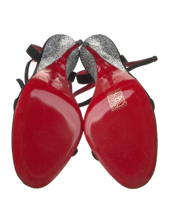 Christian Louboutin Suede Printed Sandals