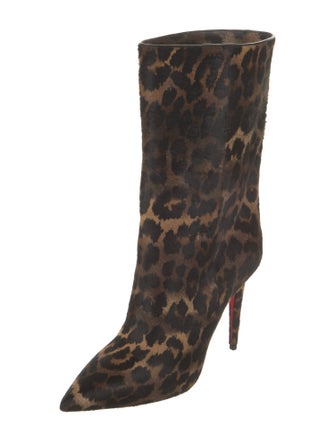 Christian Louboutin Ponyhair Animal Print Boots