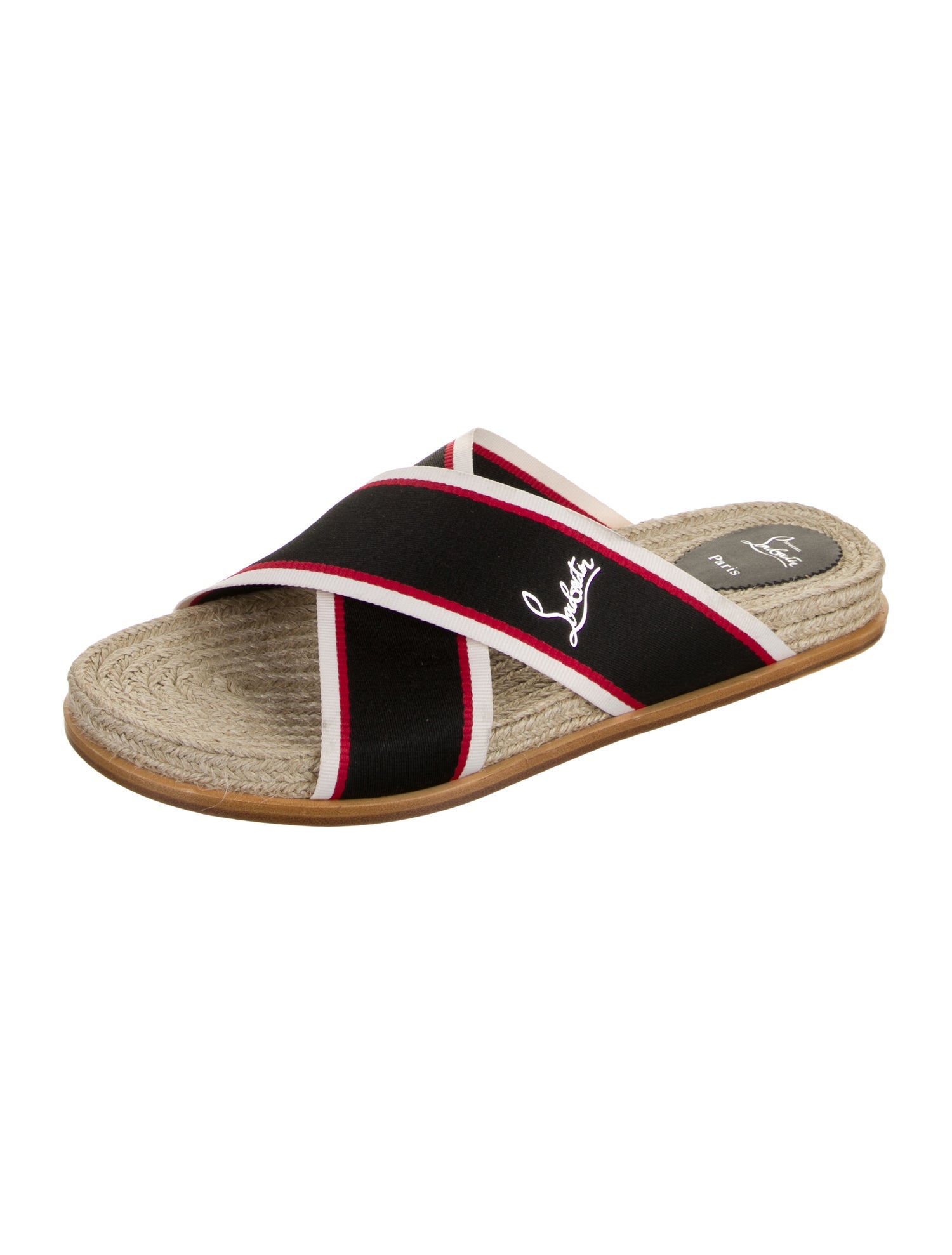 Christian Louboutin Striped Slides