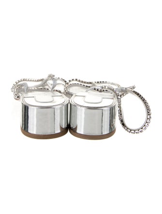 Christian Louboutin Patent Leather Crystal Embellishments T-Strap Sandals