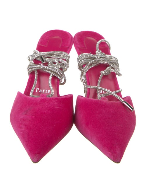 Christian Louboutin Velvet Printed T-Strap Pumps