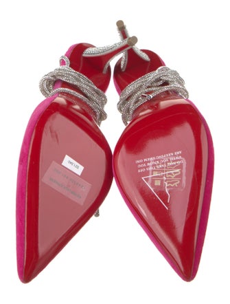 Christian Louboutin Velvet Printed T-Strap Pumps