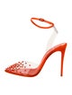 Christian Louboutin Spike Accents PVC Slingback Pumps