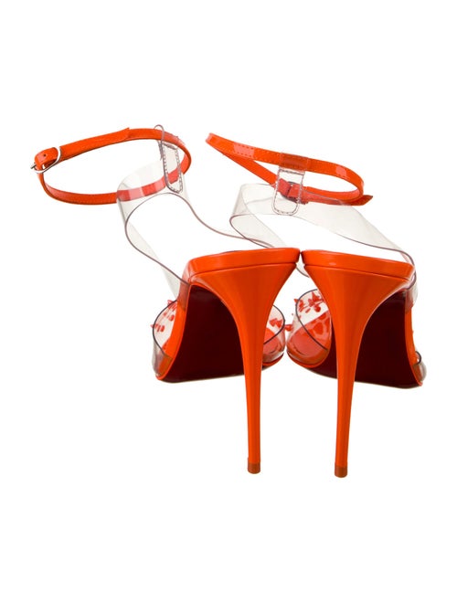 Christian Louboutin Spike Accents PVC Slingback Pumps