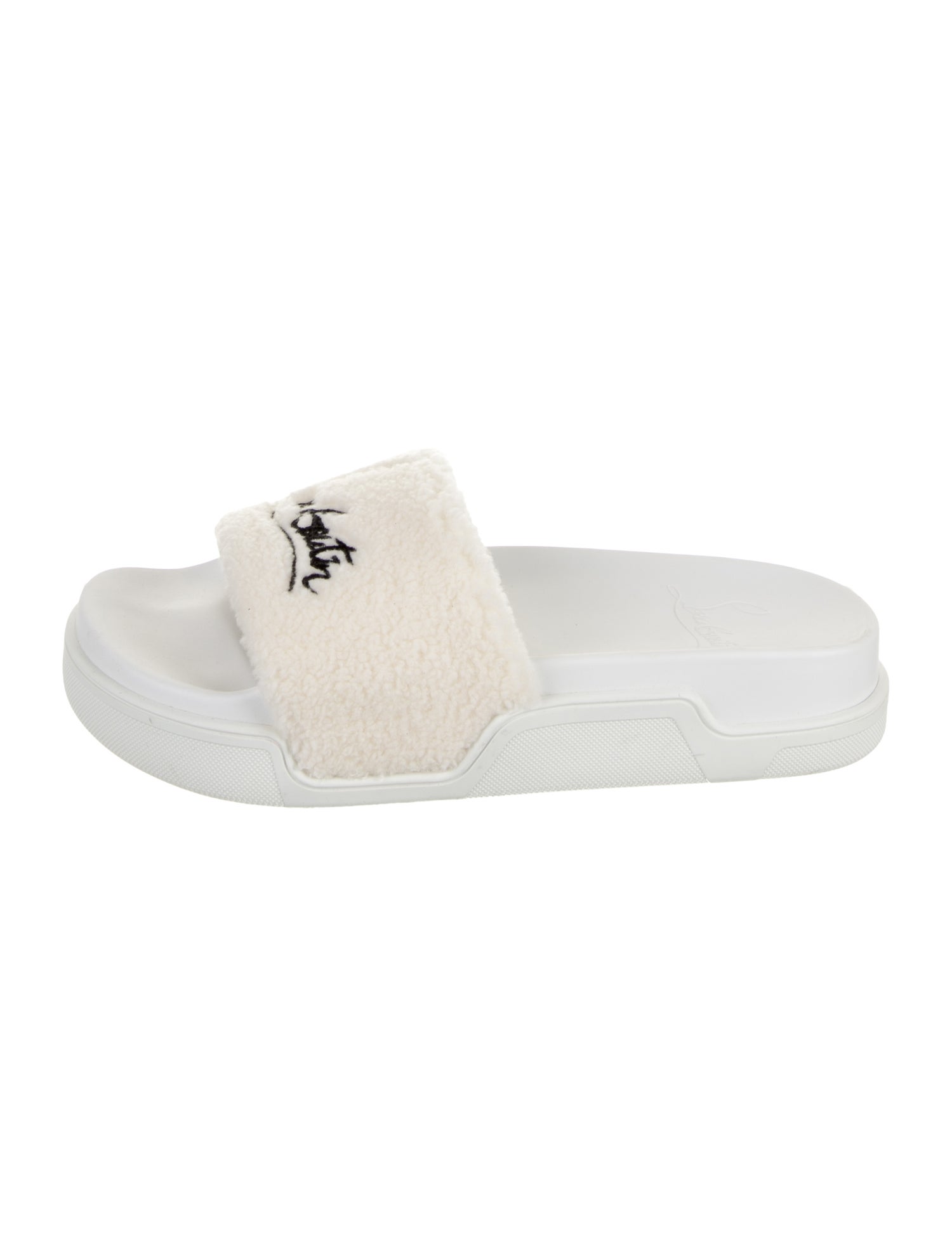 Christian Louboutin Shearling Slides