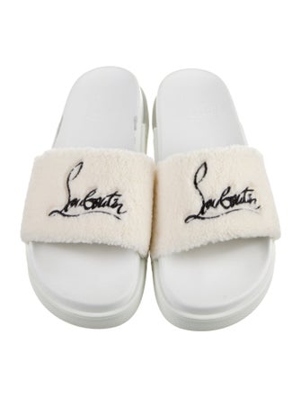 Christian Louboutin Shearling Slides