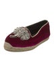 Christian Louboutin Velvet Crystal Embellishments Espadrilles