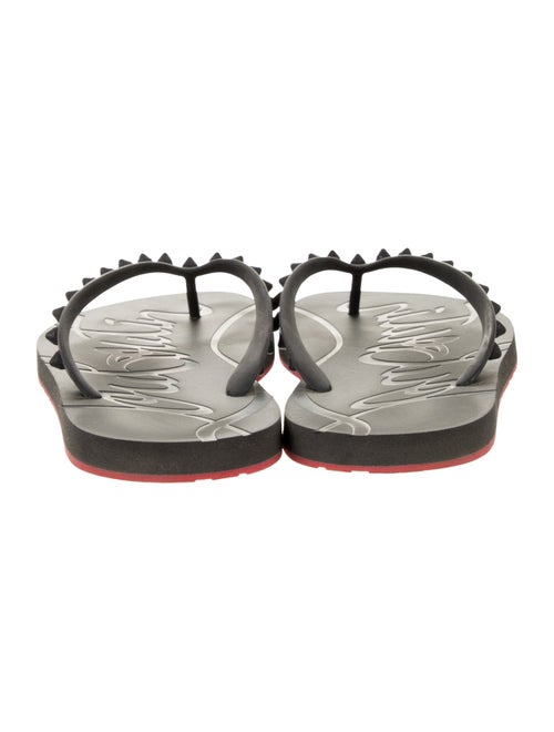 Christian Louboutin Spike Accents Rubber Flip Flops