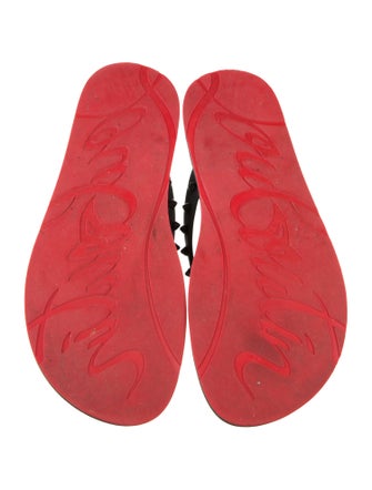 Christian Louboutin Spike Accents Rubber Flip Flops