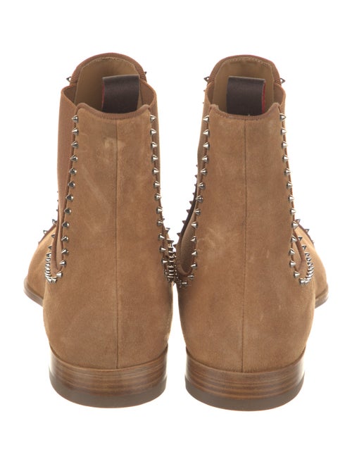 Christian Louboutin Suede Studded Accents Chelsea Boots