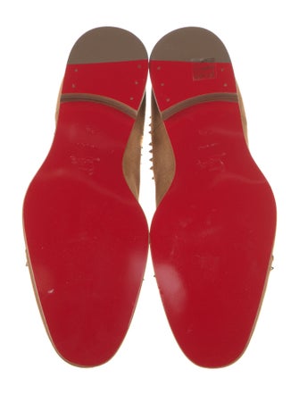 Christian Louboutin Suede Studded Accents Chelsea Boots