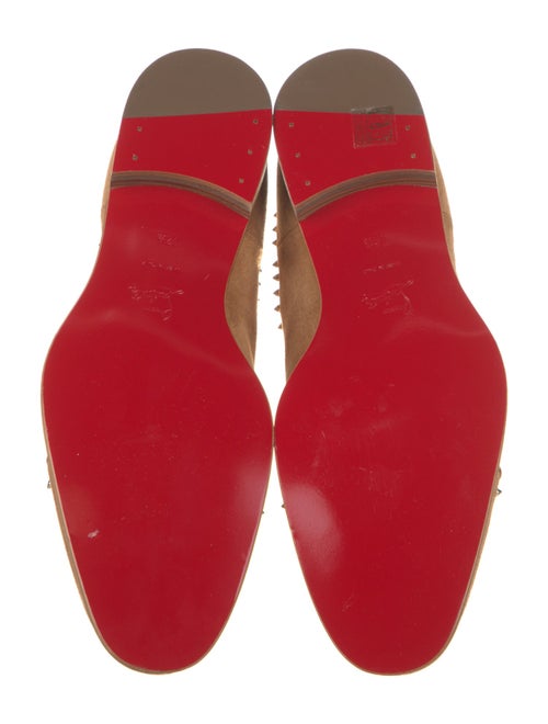 Christian Louboutin Suede Studded Accents Chelsea Boots