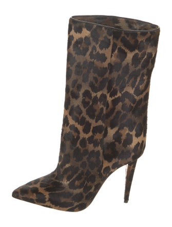 Christian Louboutin Ponyhair Animal Print Boots