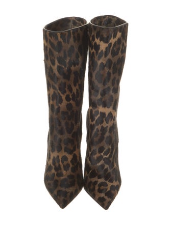 Christian Louboutin Ponyhair Animal Print Boots