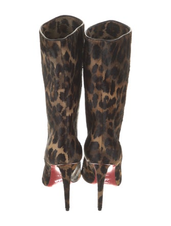 Christian Louboutin Ponyhair Animal Print Boots