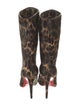 Christian Louboutin Ponyhair Animal Print Boots