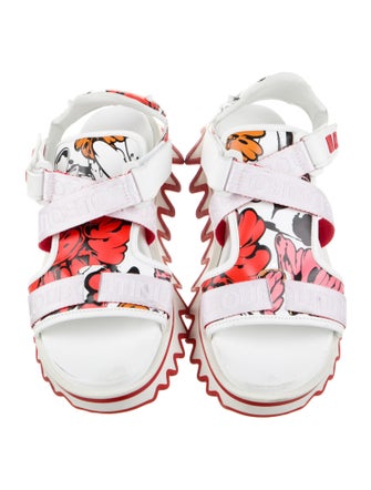 Christian Louboutin Leather Printed Sandals
