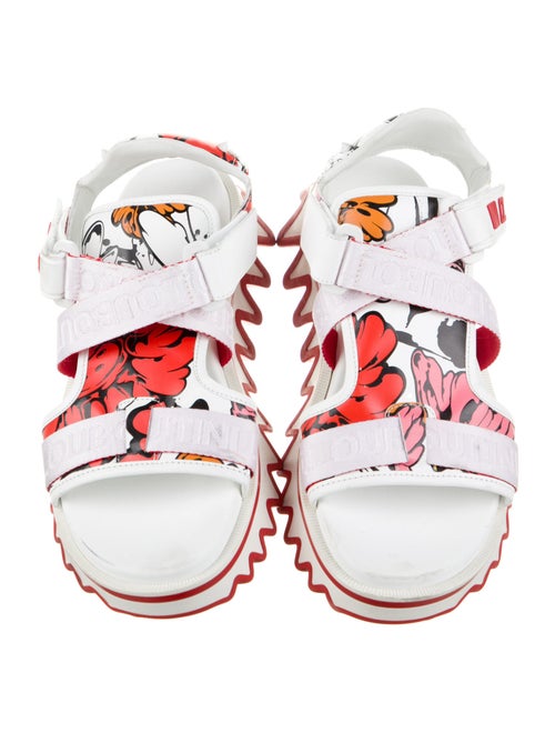 Christian Louboutin Leather Printed Sandals