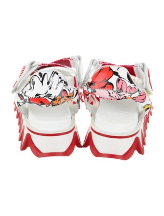 Christian Louboutin Leather Printed Sandals