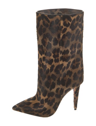 Christian Louboutin Ponyhair Animal Print Boots