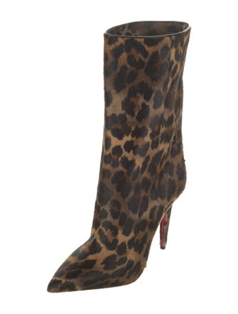 Christian Louboutin Ponyhair Animal Print Boots