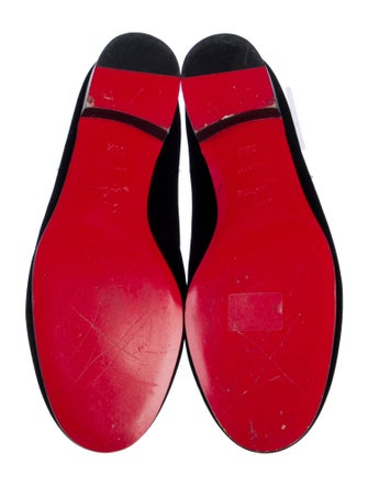 Christian Louboutin Velvet Studded Accents Loafers
