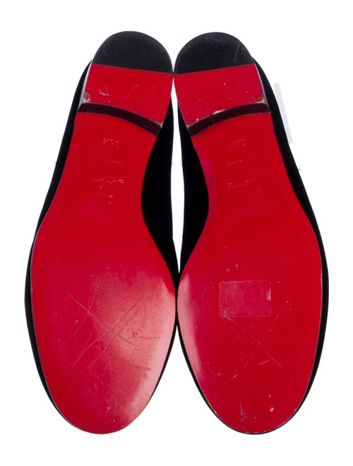 Christian Louboutin Velvet Studded Accents Loafers