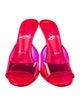 Christian Louboutin PVC Leather Trim Embellishment Slides