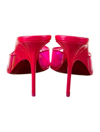 Christian Louboutin PVC Leather Trim Embellishment Slides