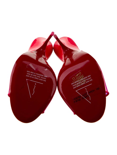 Christian Louboutin PVC Leather Trim Embellishment Slides