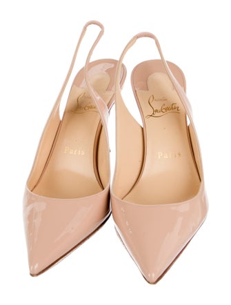 Christian Louboutin Patent Leather Slingback Pumps