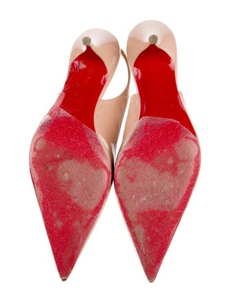 Christian Louboutin Patent Leather Slingback Pumps