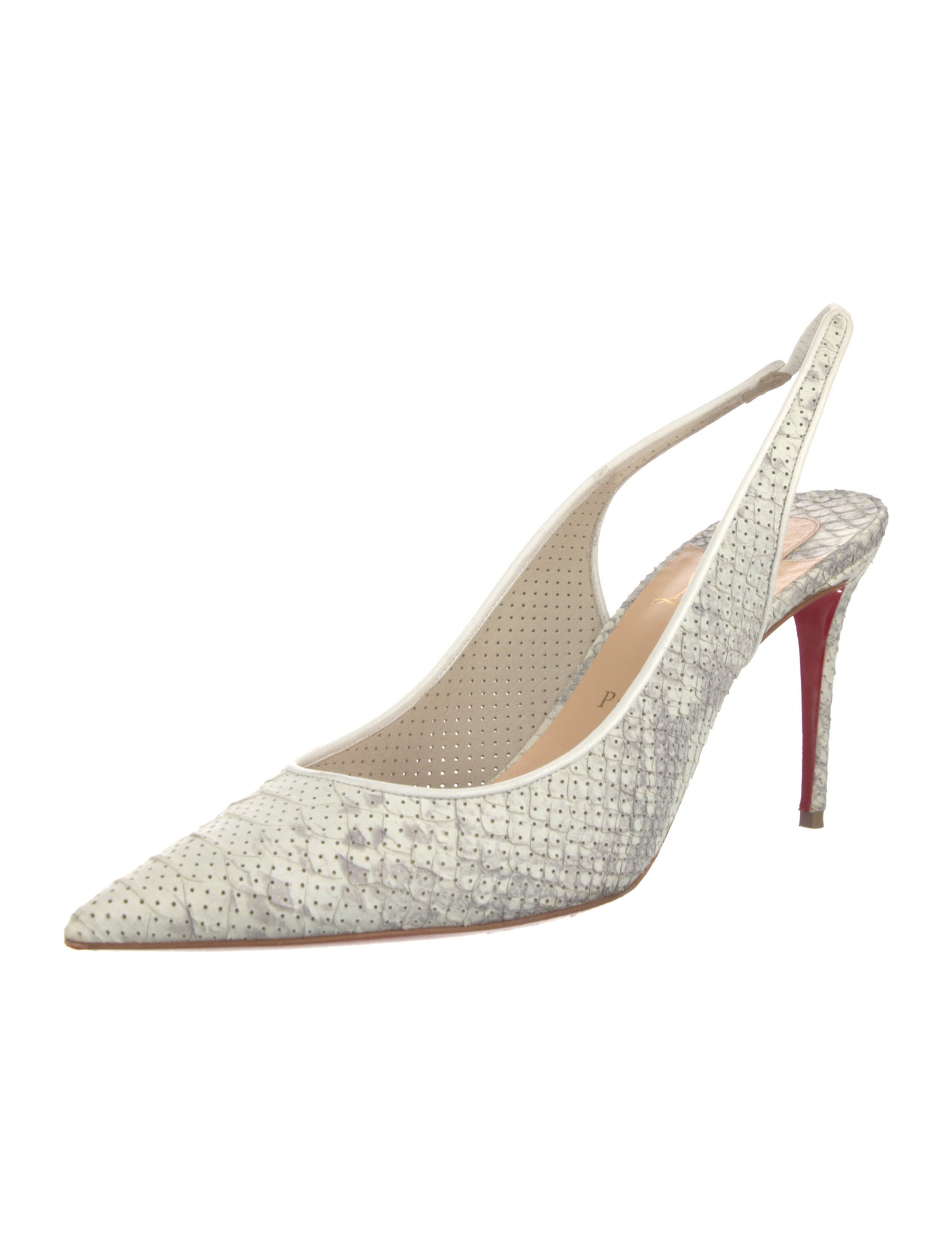 Christian Louboutin Python Slingback Pumps