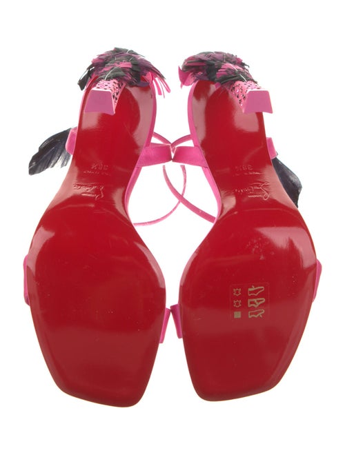 Christian Louboutin Satin Crystal Embellishments Sandals