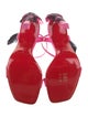 Christian Louboutin Satin Crystal Embellishments Sandals