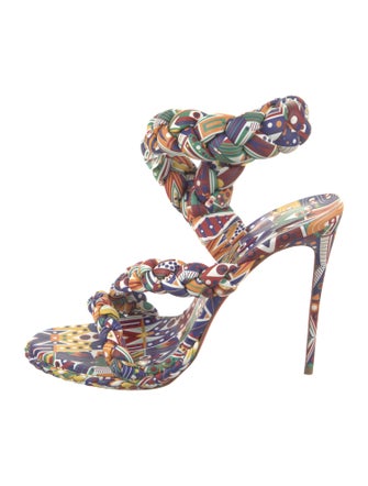 Christian Louboutin Leather Printed Sandals