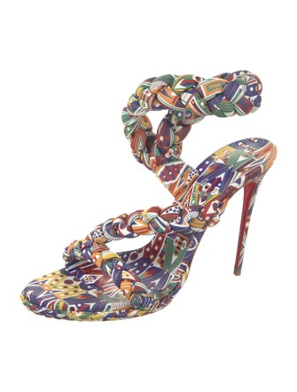 Christian Louboutin Leather Printed Sandals