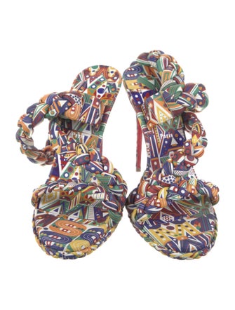 Christian Louboutin Leather Printed Sandals
