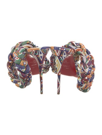 Christian Louboutin Leather Printed Sandals