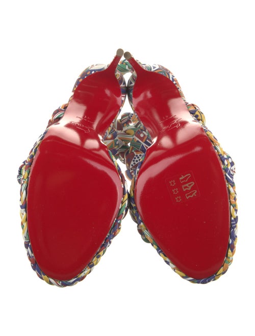 Christian Louboutin Leather Printed Sandals