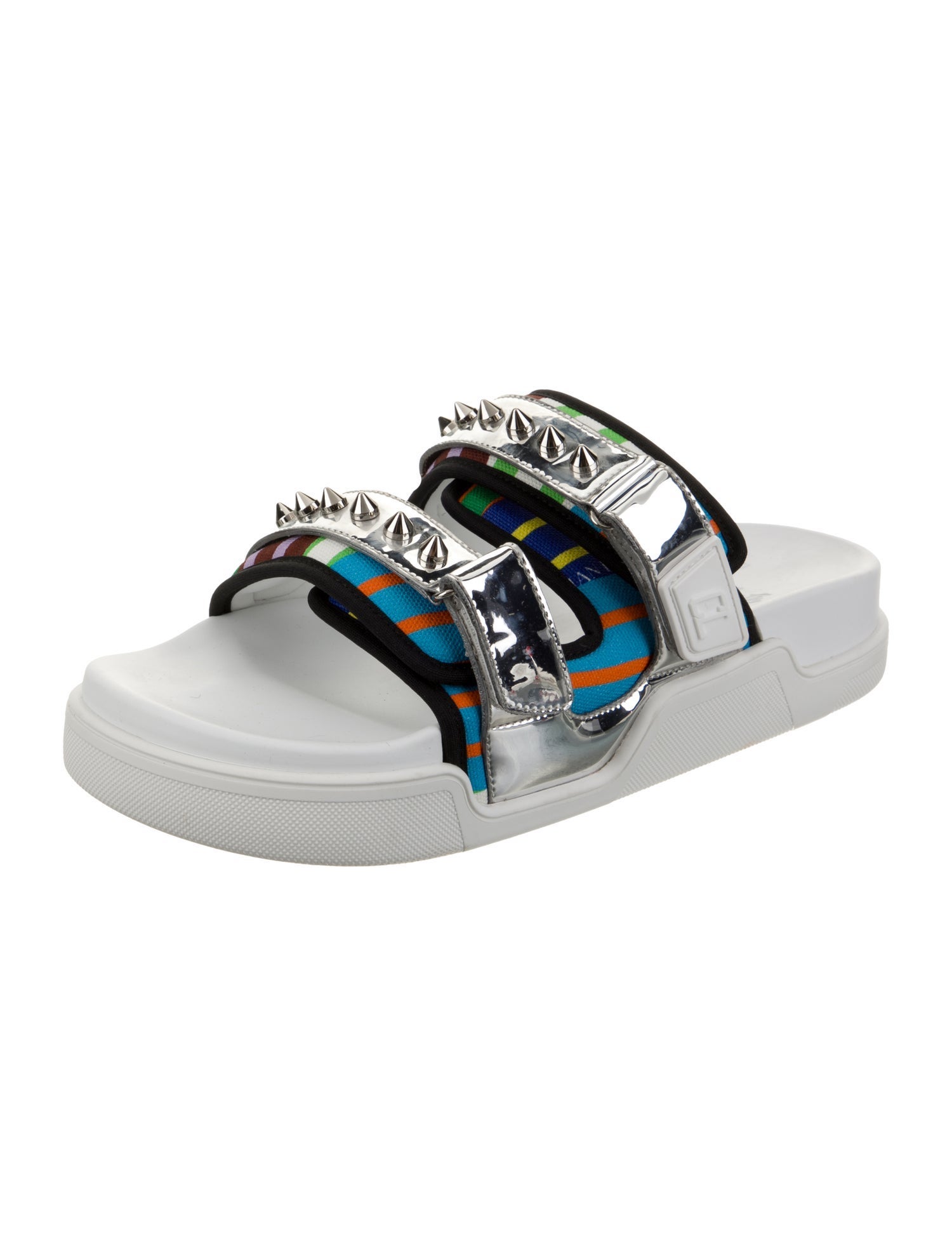 Christian Louboutin Rubber Striped Slides