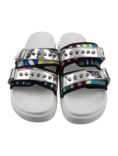 Christian Louboutin Rubber Striped Slides
